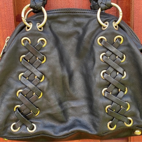 Michael Kors Black Shoulder Bag with Braided Handles - Picture 2 of 7